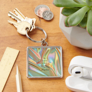 Holographic Aesthetic Key Ring