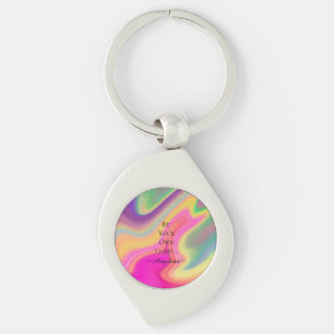 Holographic Aesthetic Key Ring