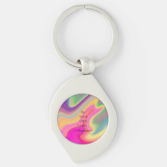 Holographic Aesthetic Key Ring (Front)