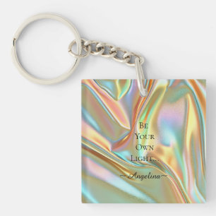 Holographic Aesthetic Key Ring
