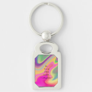 Holographic Aesthetic Key Ring
