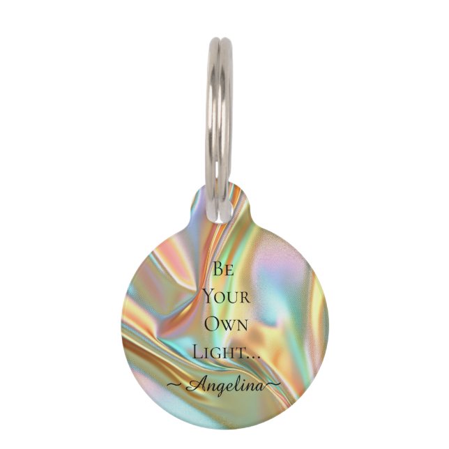 Holographic Aesthetic Pet Tag (Front)