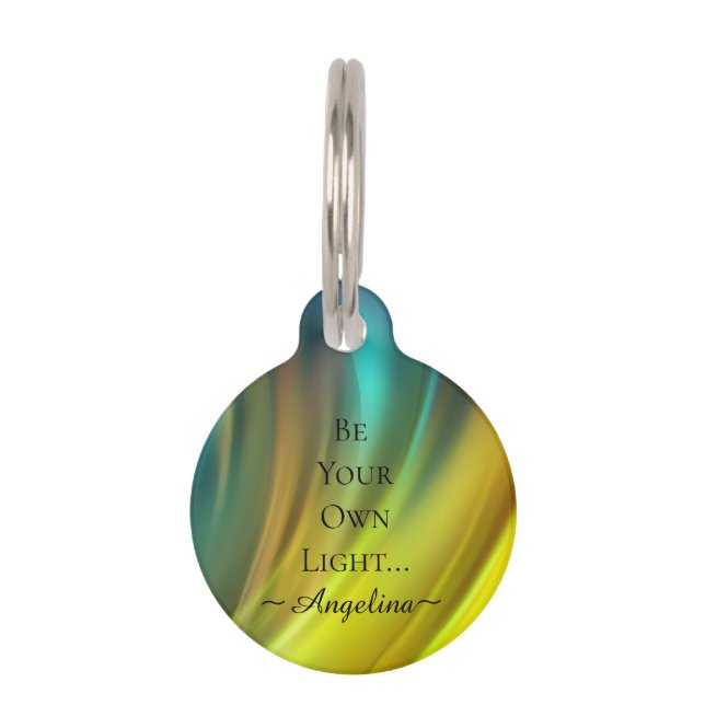 Holographic Aesthetic Pet Tag (Front)