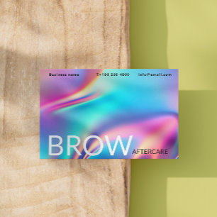 Holographic Aesthetician After Care Instruction Business Card