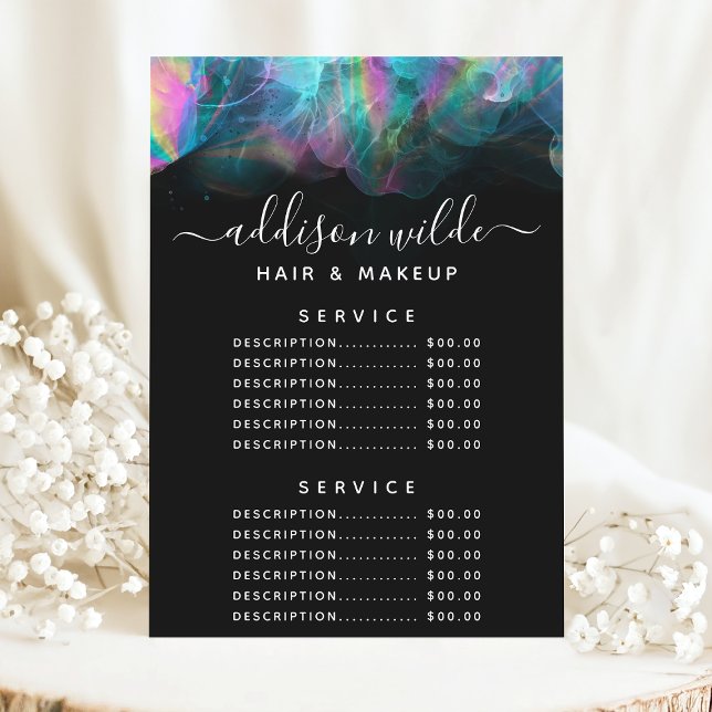 Holographic Alcohol Ink Service Price Menu (Creator Uploaded)