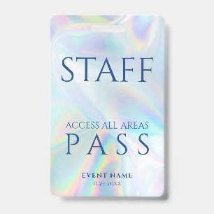 Holographic All Access Pass Festival Staff ID Badge