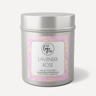 Holographic And Gold Chic Your Logo Candle Label