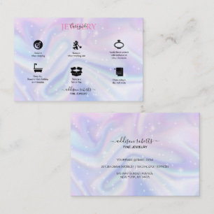 Holographic Background Hologram Neon Candle Care Business Card