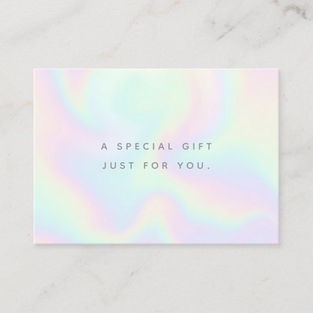 Holographic  Beauty Salon Spa Gift Certificate (Front)