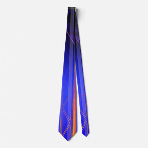 Holographic Blue Specter Sci-Fi Panel Tie
