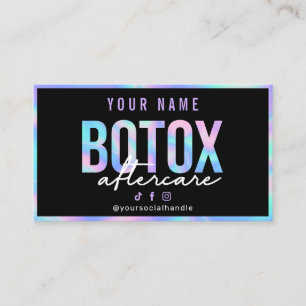Holographic Botox Aftercare Card