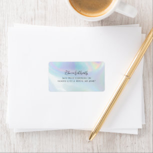 Holographic Business Office Mailing Address Label