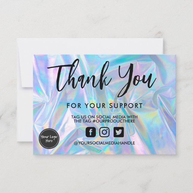 Holographic Calligraphy Thank you Media Insert (Front)