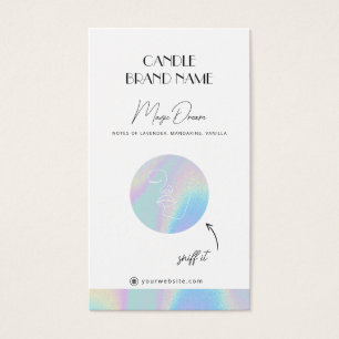 Holographic Candle Scent Card Samples Insert