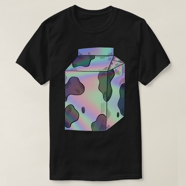 holographic carton of milk T-Shirt (Design Front)