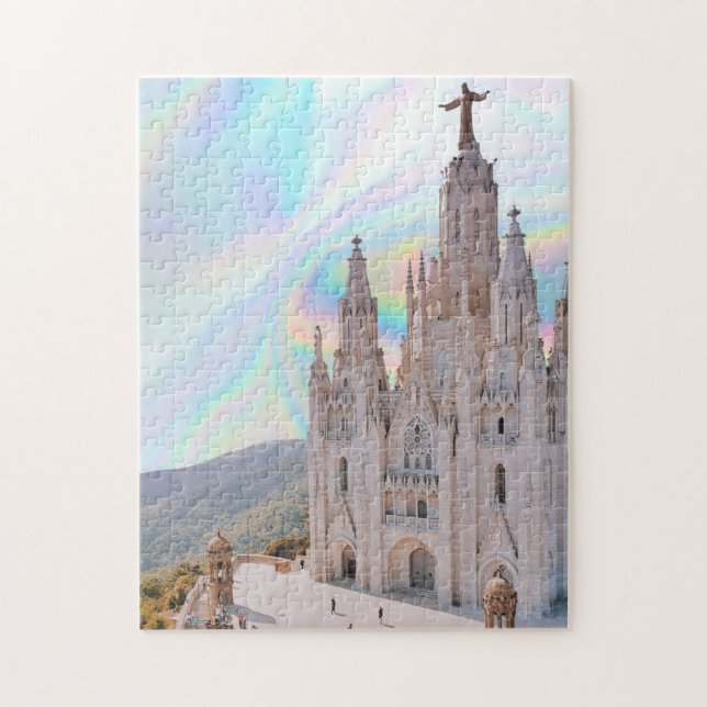 Holographic cathedral jigsaw puzzle (Vertical)
