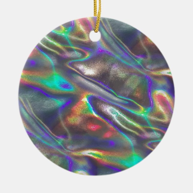 holographic ceramic tree decoration (Front)