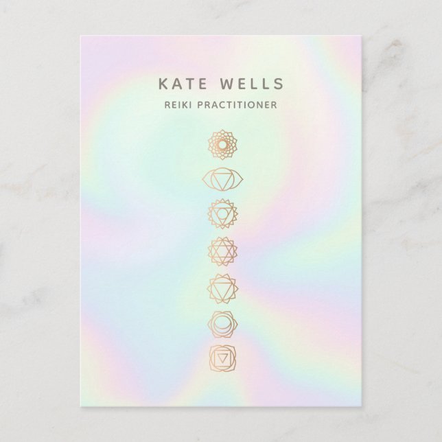 Holographic Chakras Energy Healer Postcard (Front)