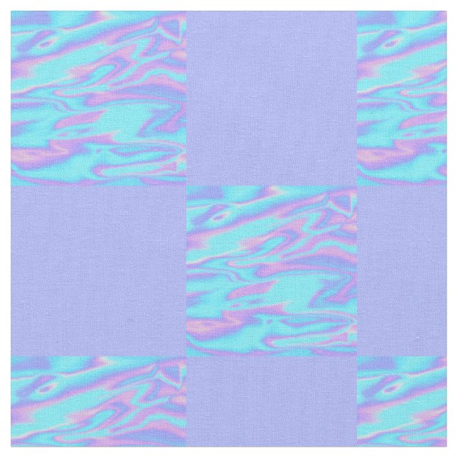 Holographic Chequerboard Fabric (Close Up)
