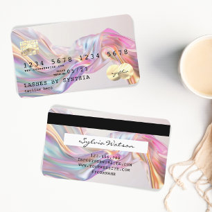 Holographic Chic Modern Credit Card Style