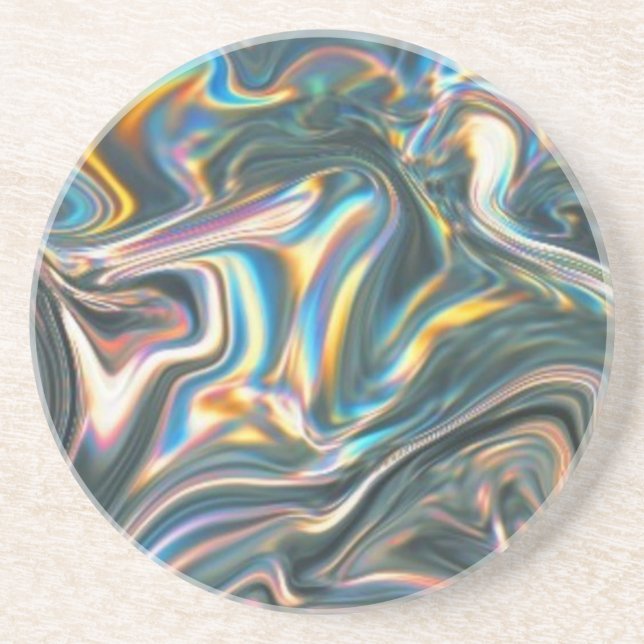 Holographic Chrome Coaster (Front)