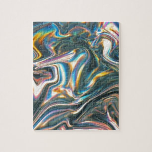 Holographic Chrome Jigsaw Puzzle