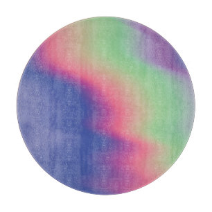 Holographic Colorful Stains: Psychedelic Texture Cutting Board