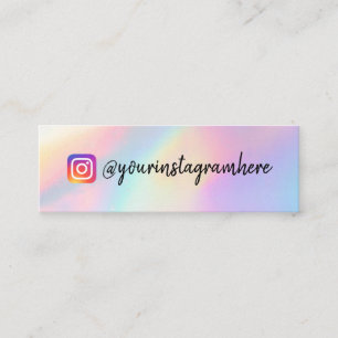 Holographic Colour Shift Mini Business Card