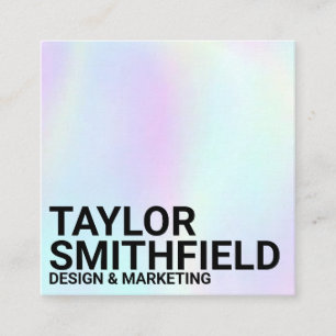 Holographic Colour Shift Square Business Card