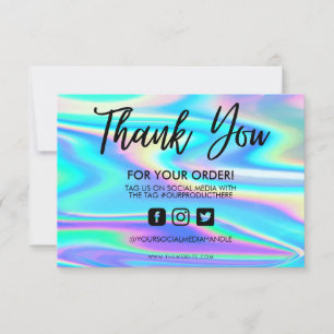 Holographic Colour Shift Thank you Media Insert