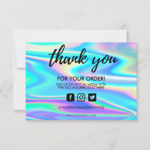 Holographic Colour Shift Thank you Media Insert