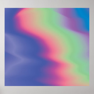 Holographic Colourful Stains: Psychedelic Texture Poster