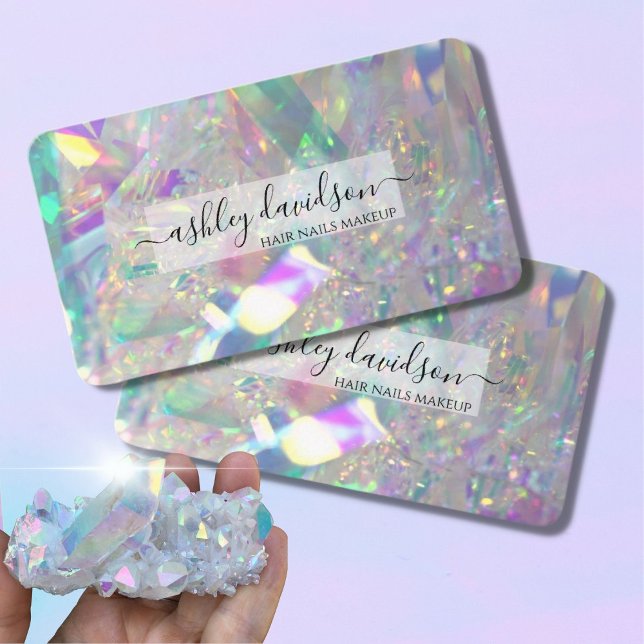 Holographic Crystal Design | Prismatic Effect Business Card (Creator Uploaded)