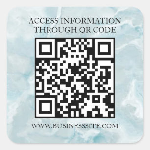 Holographic Custom QR Code Modern Marketing Square Sticker