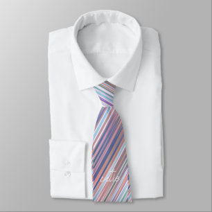 Holographic Cute Striped Girly Tie