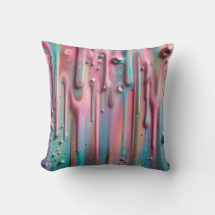 Holographic Dazzling Paint Drips Cushion