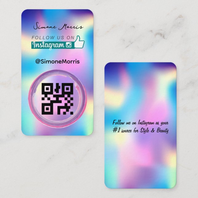 Holographic Design Business Card (Front/Back)