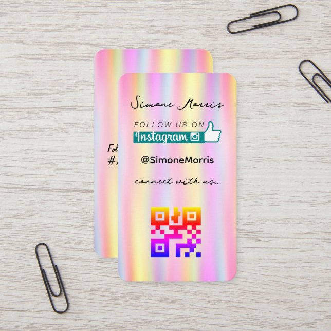 Holographic Design Business Card (Front/Back In Situ)