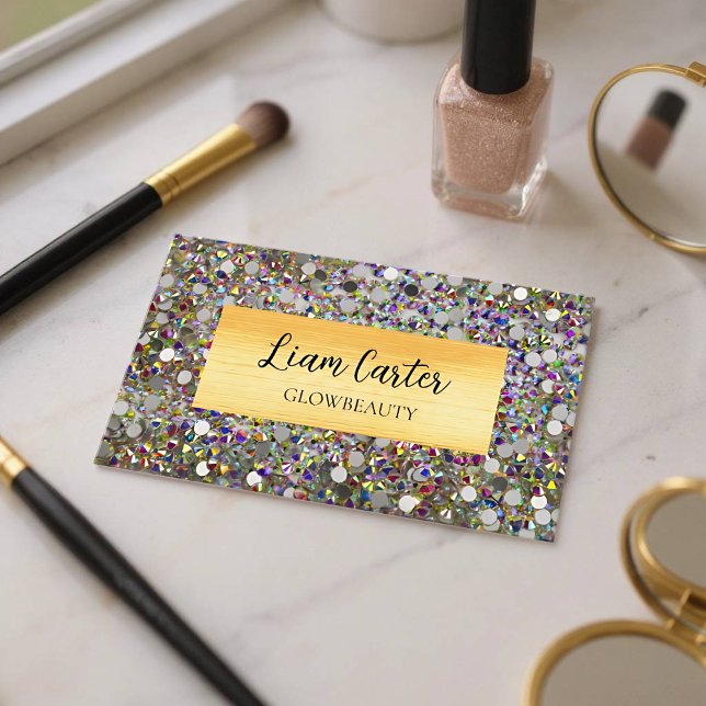 Holographic Elegant Customisable Business Card (Holographic Business Card - Front)