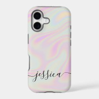Holographic Elegant Script Name