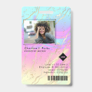 Holographic   Employee Photo ID Company Security Badge