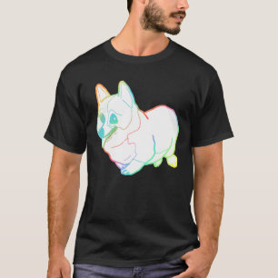 Holographic Fat Corgi Magnet   T-Shirt