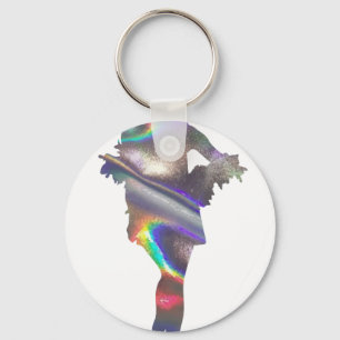 holographic flapper key ring