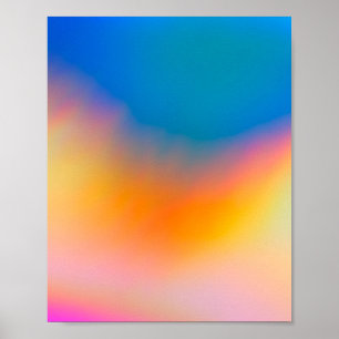 Holographic Foil Colourful Vibrant Abstract Poster