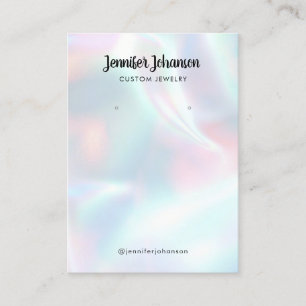 Holographic girly jewellery holder earrings modern business card