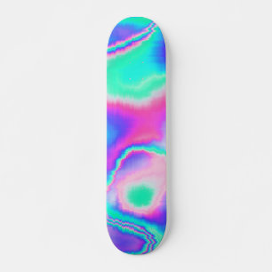 Holographic Glitch Skateboard