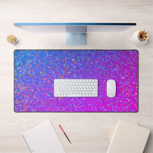 holographic glitter desk mat