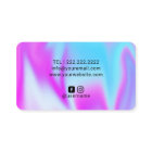 Holographic Glitter Drips Beauty Salon Pink Blue