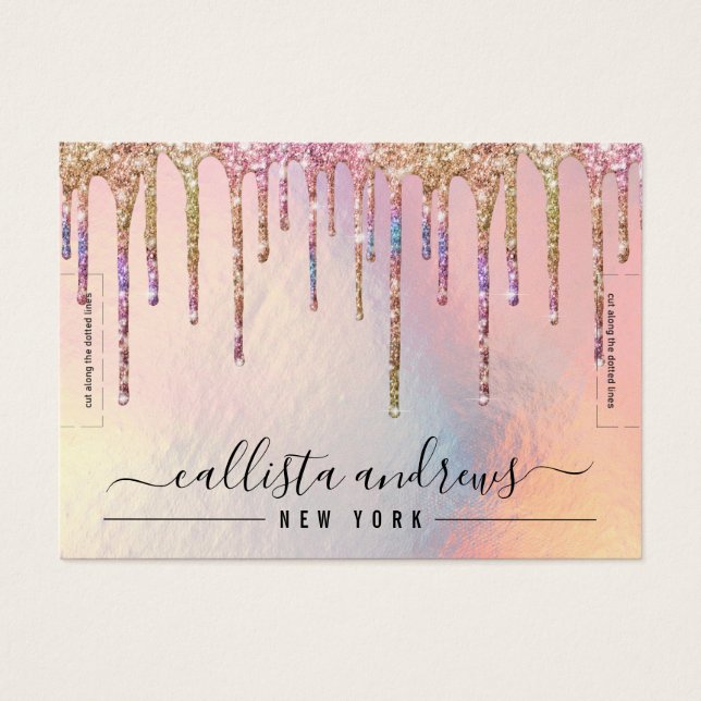 Holographic Glitter Drips Bracelet Display (Front)