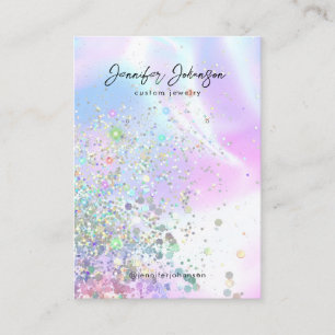 Holographic glitter jewellery holder earrings mode business card